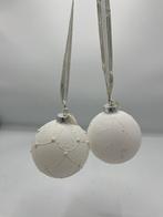 Set witte sneeuwbal kerstballen, Diversen, Ophalen of Verzenden, Zo goed als nieuw