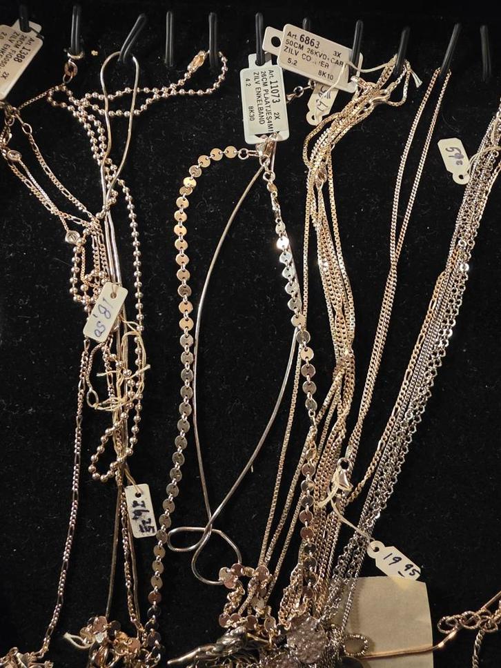Diverse Kettingen - Zilver, Sieraden, Tassen en Uiterlijk, Kettingen, Nieuw, Zilver, Zilver, Met hanger, Ophalen of Verzenden