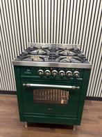 Luxe Groene Boretti Fornuis 4 pits 70x60 cm, Witgoed en Apparatuur, Fornuizen, Fornello Esperta, Ophalen of Verzenden, Zo goed als nieuw