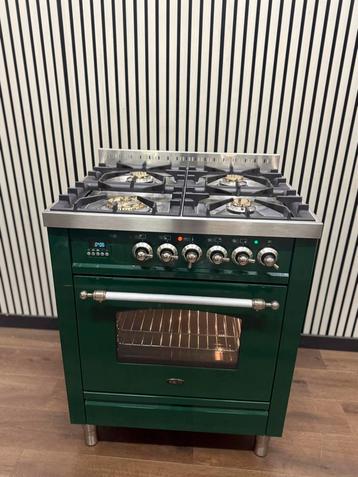 Luxe Groene Boretti Fornuis 4 pits 70x60 cm beschikbaar voor biedingen