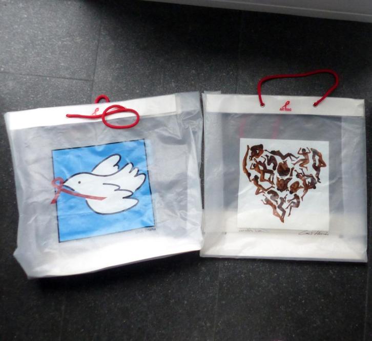 ArtBags Dick Bruna en Carli Hermès art bag Stop Aids Now!, Verzamelen, Merken en Reclamevoorwerpen, Gebruikt, Gebruiksvoorwerp