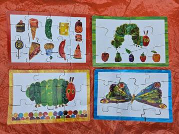 Rupsje Nooit Genoeg - vier houten puzzeltjes  beschikbaar voor biedingen