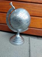 factum Globus wereldbol aarde globe aluminium, Antiek en Kunst, Ophalen of Verzenden