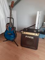 Mooie semi akoestische gitaar set, Ophalen, Zo goed als nieuw