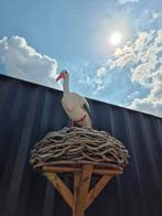 Ooievaarsnest te huur - Compleet met ooievaar!, Ophalen of Verzenden, Gebruikt, Hout, Dierenbeeld