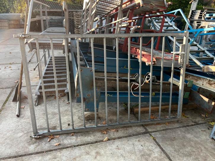 Tuinhek dubbele poort spijlenhekwerk 2x 2 m.= 4m zonder paal, Tuin en Terras, Tuinhekken en Hekwerk, Tuinhek, IJzer, Met poort