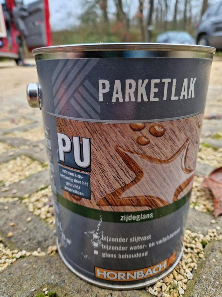 Parketlak zijdeglans kleurloos, Doe-het-zelf en Verbouw, Verf, Beits en Lak, Nieuw, Lak, Minder dan 5 liter, Wit, Ophalen of Verzenden