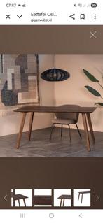 8823584 - Eettafel Oslo Mangohout Donkerbruin 160cm, Huis en Inrichting, Tafels | Eettafels, Ophalen, 50 tot 100 cm, Zo goed als nieuw