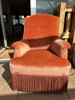 Velvet oud roze fauteuil met wieltjes, Ophalen of Verzenden, Zo goed als nieuw, Minder dan 75 cm, 50 tot 75 cm