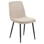 SALE Eetkamerstoel Barry - Stof - Beige OP=OP SALE, Ophalen, Twee, Overige kleuren, Metaal
