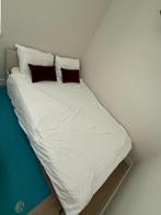 IKEA MALM bed 140x200 + lattenbodem + matras, Ophalen, Beige, 140 cm, 200 cm