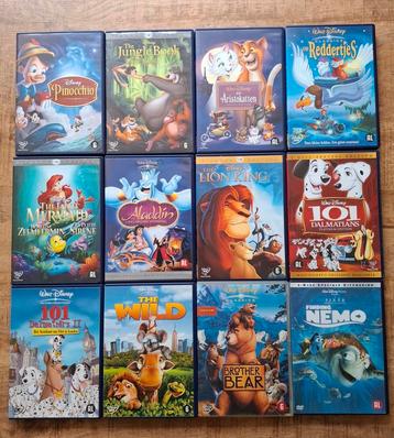 Disney dvd's 12 stuks pinokkio, lion King,dalmatiers beschikbaar voor biedingen