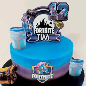 Taartsteker/Topper Fortnite 14x12cm handgemaakt   
 beschikbaar voor biedingen