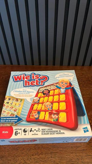 Gezelschapsspel “Wie is het? beschikbaar voor biedingen