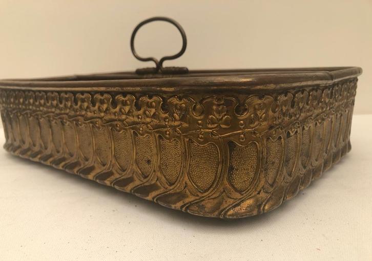 Art Nouveau messing Butler bestekbak/Caddy  Ca 1900, Antiek en Kunst, Antiek | Bestek, Ophalen of Verzenden