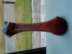 Rood, roze met witte glazen vaas., Huis en Inrichting, Ophalen of Verzenden, Minder dan 50 cm, Rood, Glas