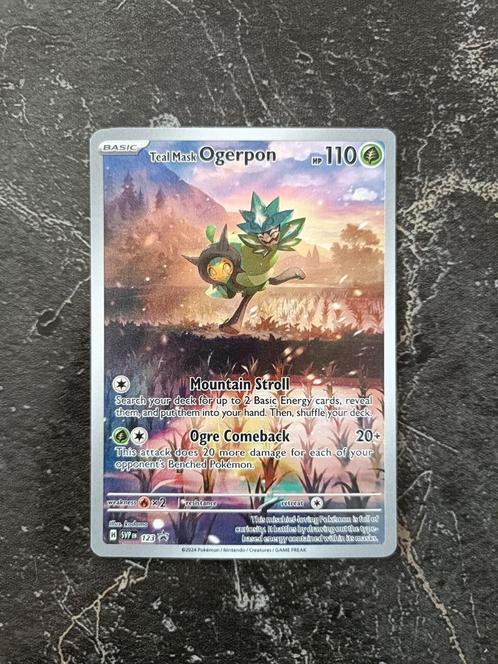 Teal Mask Ogerpon #123 - Pokemon Promo, Hobby en Vrije tijd, Verzamelkaartspellen | Pokémon, Zo goed als nieuw, Ophalen of Verzenden