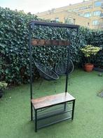 Kapstok staand met zitplank en schoenenrek, Ophalen of Verzenden, Zo goed als nieuw, Metaal, Staande kapstok