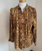 Slangenprint blouse maat S/M, Bruin, Ophalen of Verzenden, Vintage, Maat 36 (S)