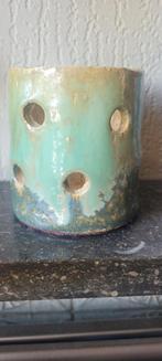 Windlicht handgemaakt, prachtige glazuur, Ophalen of Verzenden, Overige materialen, Minder dan 25 cm