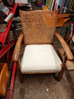 houten stoel met webbing rugleuning, Ophalen, Gebruikt, Bruin, Eén