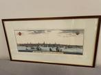 M. MERIAN. PANORAMISCH UITZICHT OP AMSTERDAM, Antiek en Kunst, Kunst | Schilderijen | Klassiek, Ophalen of Verzenden