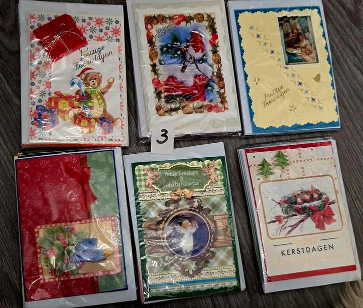 6 zelfgemaakte kerstkaarten €1 (6pakjes x 6st. €5), Hobby en Vrije tijd, Kaarten | Zelfgemaakt, Nieuw, Kerst, Verzenden