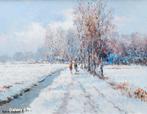 VAN NOORT, wintergezicht - landschap, Antiek en Kunst, Ophalen of Verzenden