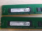 2 x 4GB DDR4 geheugen van Micron, 2133P (ECC-geheugen), Gebruikt, DDR4, 8 GB, Ophalen of Verzenden
