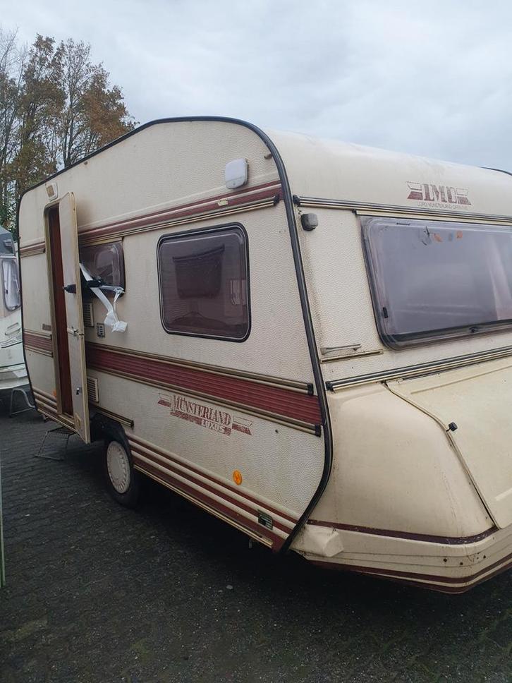 Tekoop leuke munsterland met kenteken 1987, Caravans en Kamperen, Caravans, Bedrijf, tot en met 4, 500 - 750 kg, Rondzit, LMC en Münsterland