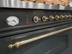 🔥Luxe Boretti Fornuis 80cm antraciet + messing 5 pits, Witgoed en Apparatuur, Fornuizen, 60 cm of meer, Ophalen of Verzenden