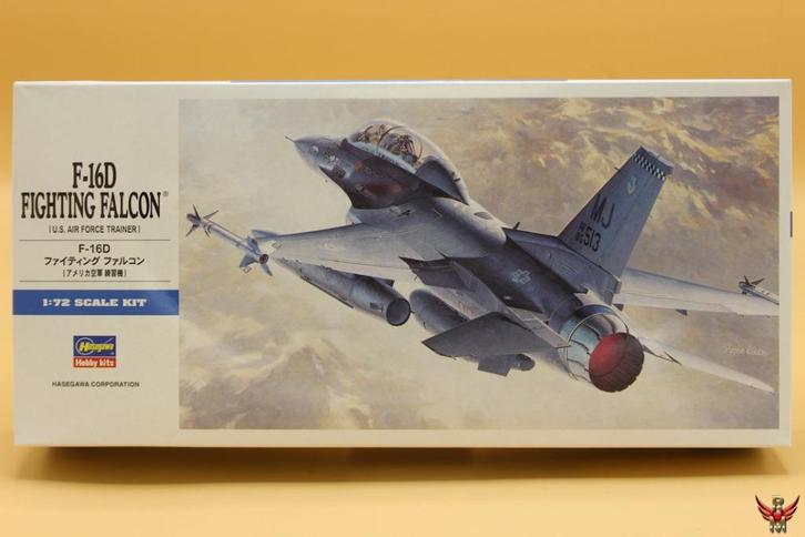 ROWASP | Hasegawa 1/72 F-16D Fighting Falcon US Air Force, Hobby en Vrije tijd, Modelbouw | Vliegtuigen en Helikopters, Nieuw