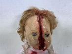 A888. Unieke Horror-Doll, enge pop met opengereten hoofd, Verzamelen, Poppen, Gebruikt, Ophalen of Verzenden, Pop