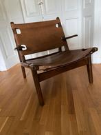 Soho Home x Anthropologie dark brown leather Santiago chair, Huis en Inrichting, Stoelen, Gebruikt, Bruin, Hout, Ophalen of Verzenden