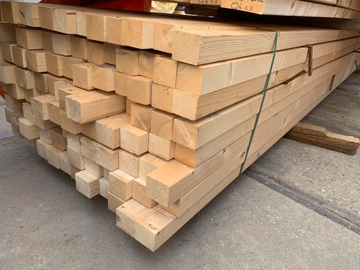 Vuren ribben en balken, Doe-het-zelf en Verbouw, Hout en Planken, Nieuw, Balk, Vuren, 300 cm of meer, 50 mm of meer, Ophalen