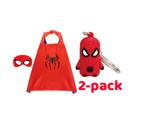 Spiderman cape + masker + Hanger - 3/9 jaar- 98 tm128