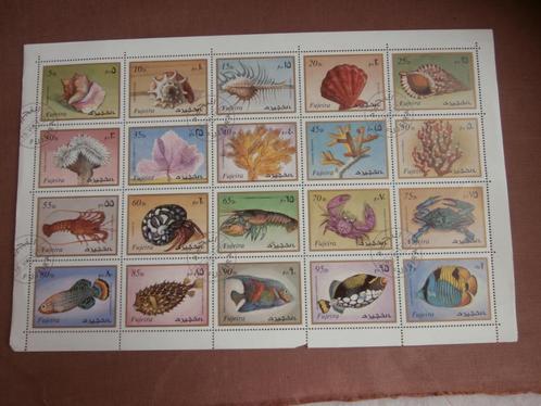 FUJEIRA; COMPLEET VEL (20) ZEELEVEN, Postzegels en Munten, Postzegels | Thematische zegels, Gestempeld, Dier of Natuur, Verzenden