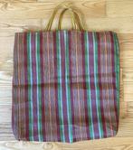 Draagtas geweven nylon gestreept uit India, Sieraden, Tassen en Uiterlijk, Tassen | Damestassen, Ophalen of Verzenden, Gebruikt