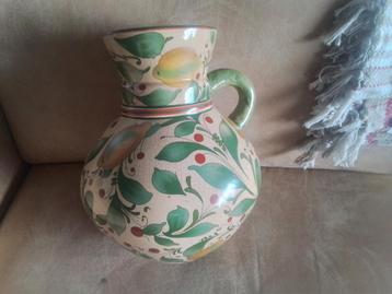 Mooie kruik terracotta, handbeschilderd  beschikbaar voor biedingen