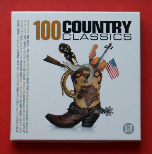 5cd 100 Country Classics uit 2010 +Dolly Parton John Denver, Cd's en Dvd's, Cd's | Country en Western, Boxset, Ophalen of Verzenden