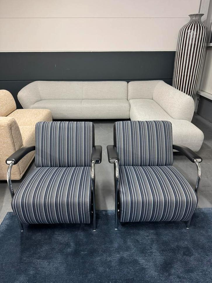 Nieuwstaat Leolux Scylla (2x) | Leolux Scylla fauteuil, Huis en Inrichting, Fauteuils, Zo goed als nieuw, Leer, Stof, 75 tot 100 cm
