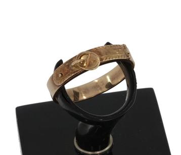 Padlock memorie antiek 14k gouden dames ring haarwerkje beschikbaar voor biedingen