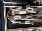 UNIEKE WOLLEN PATCHWORK WINTERJAS MAAT L, Kleding | Dames, Jassen | Winter, Ophalen of Verzenden, Maat 42/44 (L), Bruin