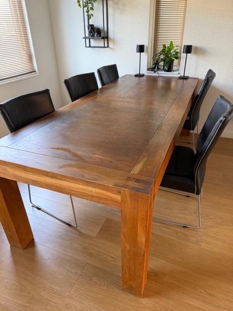 eettafel Linteloo, Huis en Inrichting, Tafels | Eettafels, Gebruikt, 50 tot 100 cm, 200 cm of meer, Vijf personen of meer, Rechthoekig