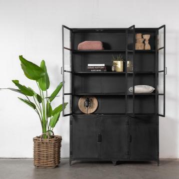 Industriële Vitrinekast Staal 150x50x230 cm beschikbaar voor biedingen