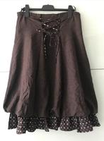 Bruine Rok met Polkadot onderrok, Kleding | Dames, Rokken, Bruin, Maat 42/44 (L), Ophalen of Verzenden, Zo goed als nieuw