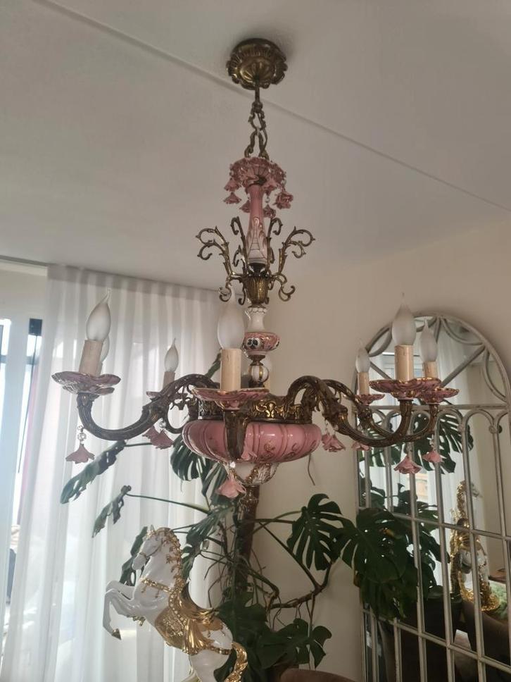 Prachtige antieke kroonluchter, Huis en Inrichting, Lampen | Kroonluchters, Gebruikt, Ophalen