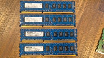 HP ELPIDA RAM geheugen 4x 2gb ddr3 10600E beschikbaar voor biedingen