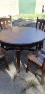 Eiken Eettafel en Salon Tafels, Huis en Inrichting, Ophalen of Verzenden, Vier personen, 100 tot 150 cm, 100 tot 150 cm