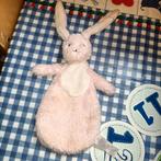 Blokker roze konijn knuffeldoekje 26 cm groot, Ophalen of Verzenden, Zo goed als nieuw, Konijn
